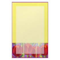 Red Tulips Flowers Painting Stationary stationery by JUDERM Red Tulips Flowers Painting Stationary stationery