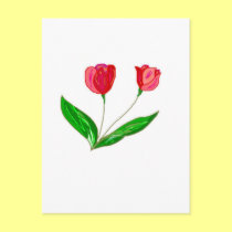 Red Tulips postcards