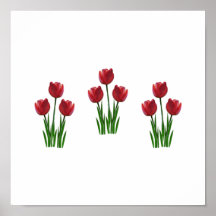 Red Tulips Posters