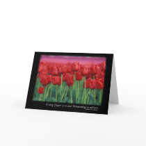 Red Tulips with Quote from Gerard DeNerval cards