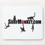 Red "U" in the Hanging Munkeys design Mousepads