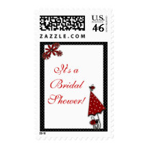 Red Umbrella Ladybug Shower Stamps