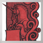 Red Unicorn Colossal Gloss Canvas Posters