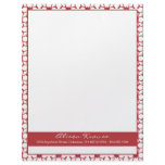 Red Unique Pattern Personal or Business Letterhead