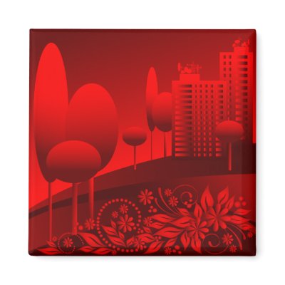 red urban magnets by VioDeSign