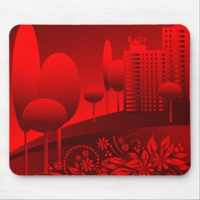 red urban mouse pads by VioDeSign