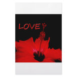 Red Valentines Flower Stationery Design