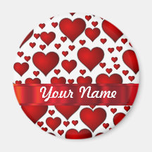 Red valentines heart magnet