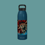 Red Van Gogh Style Dahlia water bottles