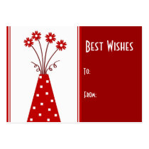Red vase Best Wishes: Card business cards by cycreation Red vase Best Wishes: Card business cards