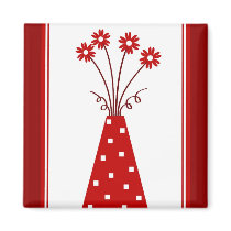 Red vase - Magnet by cycreation Red vase - Magnet