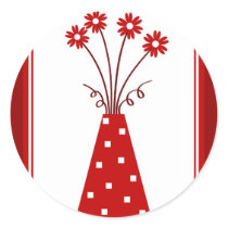 Red vase - Sticker by cycreation Red vase - Sticker