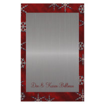 Red Velour & Silver Snowflakes