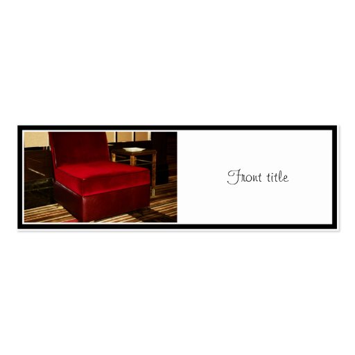 Red Velvet Chair Business Cards (front side)