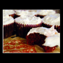 red velvet cupcakes postcards