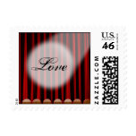 Red Velvet Curtain Stage Wedding Stamp