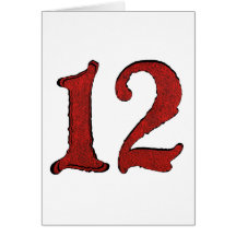 Red Velvet Holiday Number Series. Greeting Card