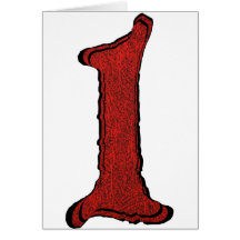 Red Velvet Holiday Number Series. Greeting Card