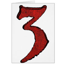 Red Velvet Holiday Number Series. Greeting Card