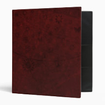 Red Velvet Retro Flowers and Butterflies Abstract Vinyl Binders