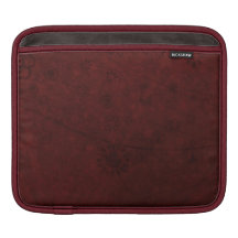 Red Velvet Retro Flowers and Butterflies Abstract Sleeve For iPads