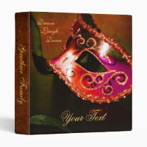 Red Venetian Masquerade Halloween Binder