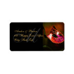 Red Venetian Masquerade Mask Address Label