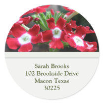 Red Verbena Address Label stickers