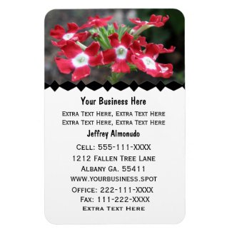Red Verbena Flower:Premium Magnet premiumfleximagnet