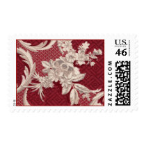 Red Victorian Wallpaper Postage postage by LeAnnS123 Red Victorian Wallpaper Postage postage