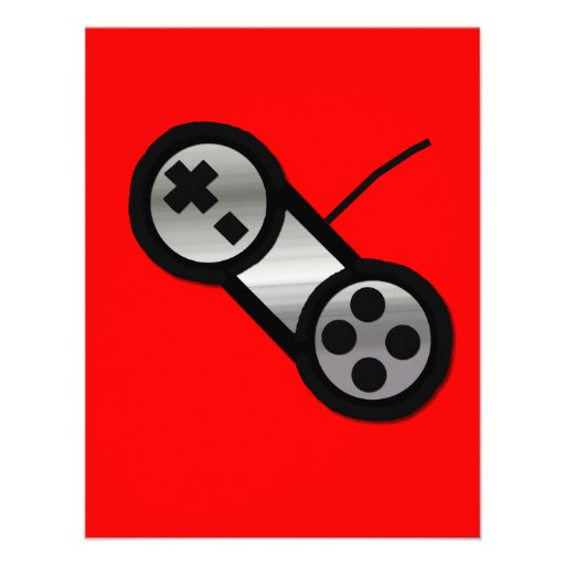 Red Video Gaming Party Invitation