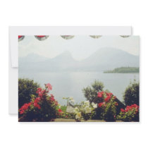 Red View from St. Wolfgang, Austria flowers Personalized Invite