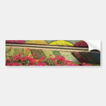 Red Views of public gardens, Lugano, Switzerland f Bumper Sticker