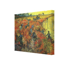 Red Vineyard by van Gogh Vintage Impressionism Art Canvas Print