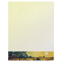 Red Vineyard, Vincent van Gogh Letterhead Template