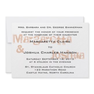 Red Vintage Brick Graffiti Wedding Invitation