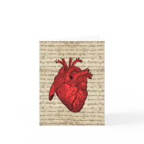 Red vintage heart card