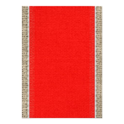 Red Vintage Lace Wedding Invitations