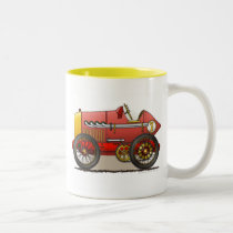 Red Vintage Race Car Mugs mugs