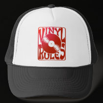 Red Vinyl Rules, ok? hats