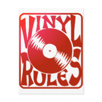 Red Vinyl Rules, ok? postcards by ChargePlus Red Vinyl Rules, ok? postcards