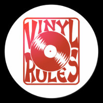 Red Vinyl Rules, ok? stickers