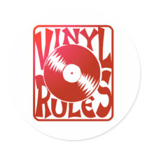 Red Vinyl Rules, ok? stickers