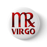 Red Virgo Horoscope Symbol buttons