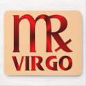 Red Virgo Horoscope Symbol mousepads by sun_signs Red Virgo Horoscope Symbol mousepads