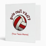 Red Volleyball Binder