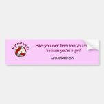 Red Volleyball Bumper Sticker