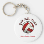 Red Volleyball Key Chains