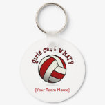 Red Volleyball Keychains