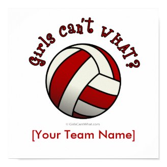 Red Volleyball Posters